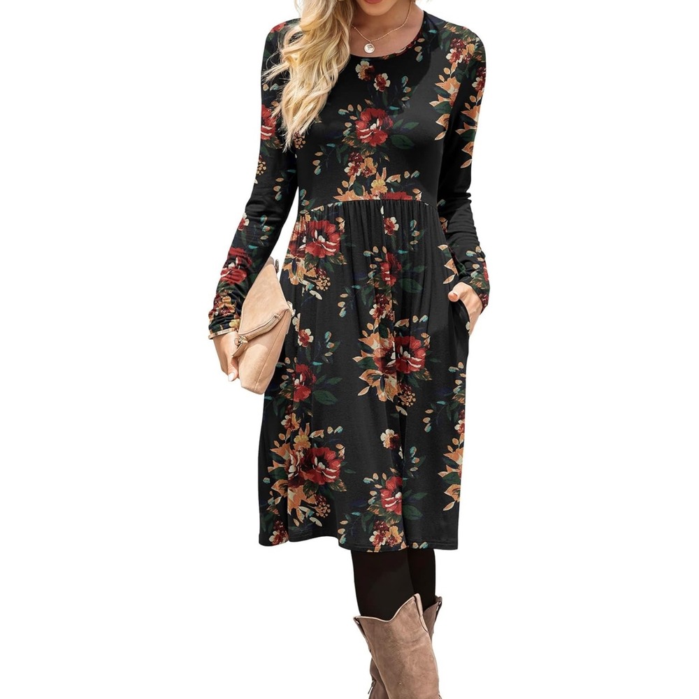Casual Empire Waist Waist Loose Dress – Women's Large